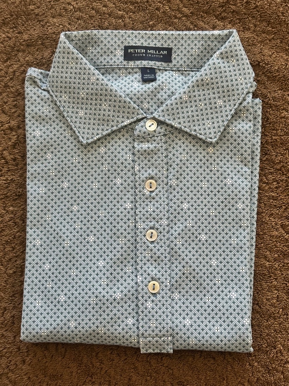 Peter Millar Jersey Performance Polo, Size L, $30, Original $135